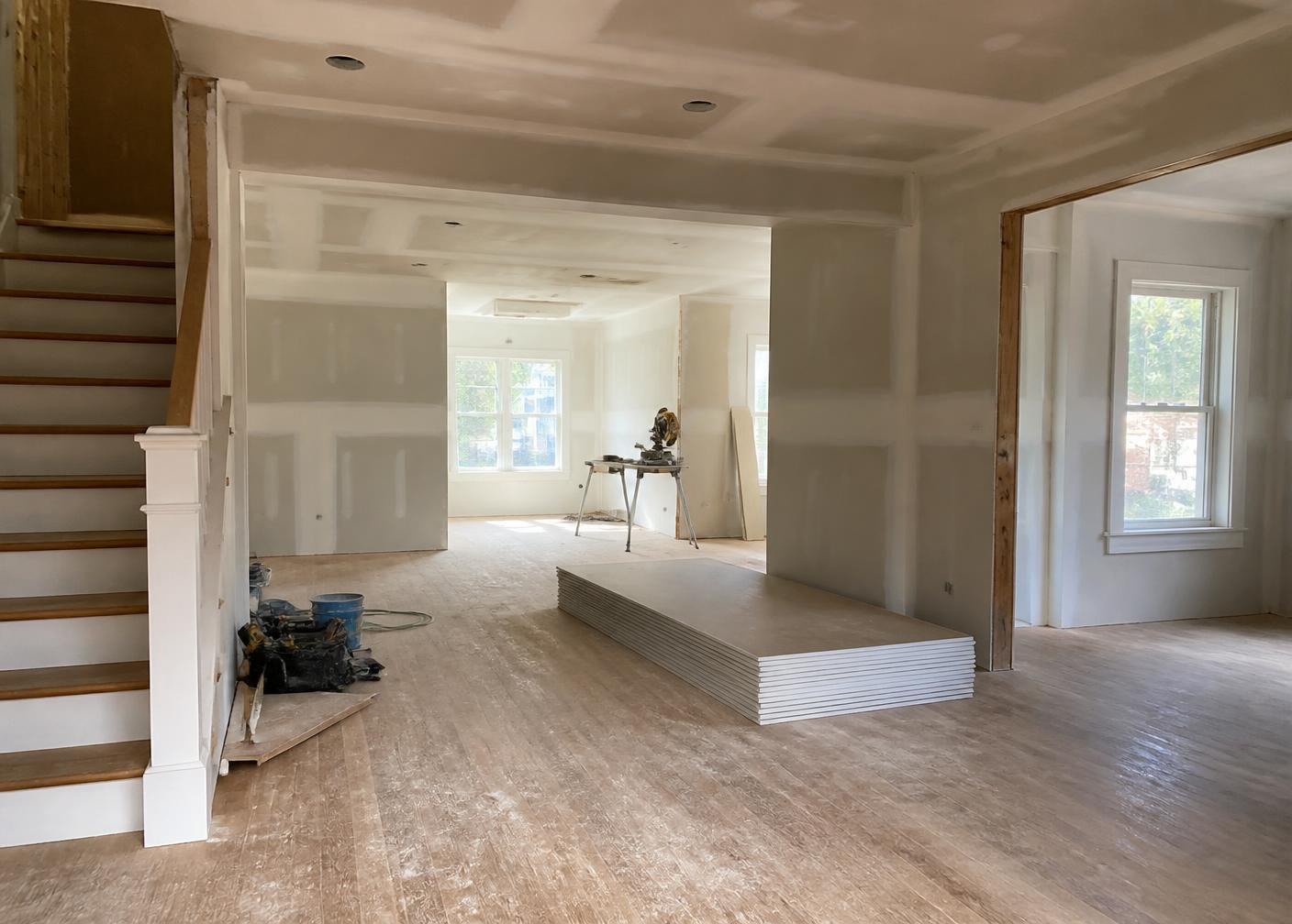 Interior of a residential property mid-renovation